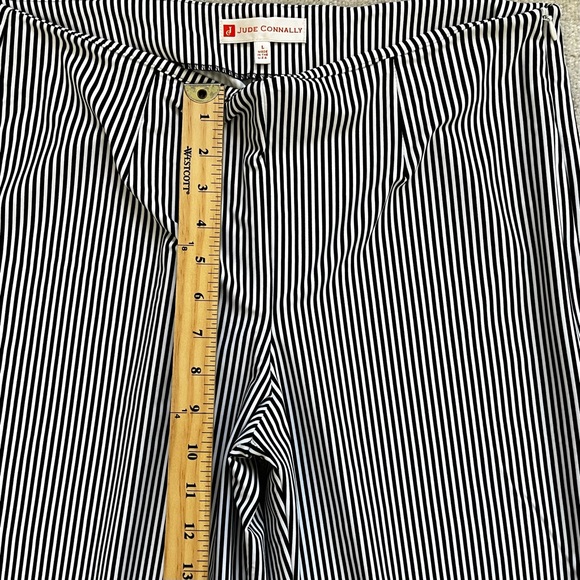 JUDE CONNALY BLACK/WHITE STRIPED PANTS SIZE LARGE MINIMALIST CONTEMPORARY - Picture 5 of 7